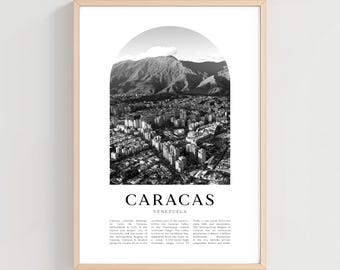 Caracas Travel Poster, Caracas Print, Caracas Wall Art, Travel Print, Venezuela City Art, Caracas Gift, Venezuela Decor | SA73M