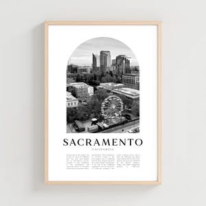 Sacramento Travel Poster, Sacramento Print, Sacramento Wall Art, Travel Print, California City Art, Sacramento Gift,California Decor | US35M