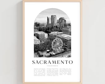 Sacramento Travel Poster, Sacramento Print, Sacramento Wall Art