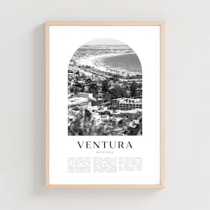 Ventura Travel Poster, Ventura Print, Ventura Wall Art, Travel Print, California City Art, Ventura Gift, California Decor | US258M