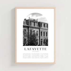 Lafayette Travel Poster, Lafayette Print, Lafayette Wall Art, Travel Print, Louisiana City Art, Lafayette Gift, Louisiana Decor | US214M