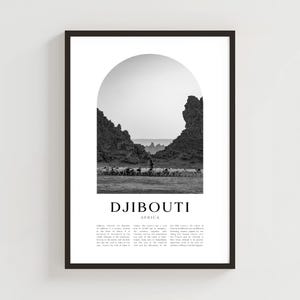 Djibouti Travel Poster, Djibouti Print, Djibouti Wall Art, Travel Print, Africa City Art, Djibouti Gift, Africa Decor | AF41M