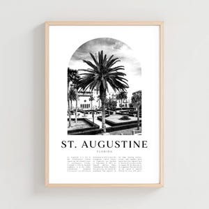 St. Augustine Travel Poster, St. Augustine Print, St. Augustine Wall Art, Travel Print, Florida City Art, St. Augustine Gift | NA345M