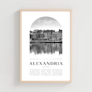 Alexandria Travel Poster, Alexandria Print, Alexandria Wall Art, Travel Print, Virginia City Art, Alexandria Gift, Virginia Decor | US165M