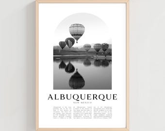 Albuquerque Travel Poster, Albuquerque Print, Albuquerque Wall Art, Travel Print, New Mexico City Art, Albuquerque Gift | US32M