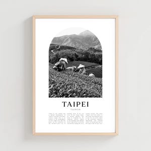 Taipei reisposter, Taipei print, Taipei muurkunst, reisprint, Taiwan City Art, Taipei cadeau, Taiwan decor | AS196M