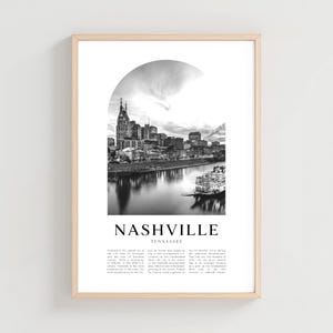 Nashville Travel Poster, Nashville Print, Nashville Wall Art, Travel Print, Tennessee City Art, Nashville Gift, Tennessee Decor | NA30M
