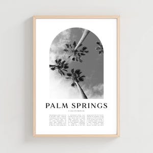 Palm Springs Travel Poster, Palm Springs Print, Palm Springs Wall Art, California City Art, Palm Springs Gift, California Decor | NA46M