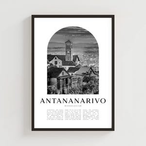 Antananarivo Travel Poster, Antananarivo Print, Antananarivo Wall Art, Madagascar City Art, Antananarivo Gift, Madagascar Decor | AF66M
