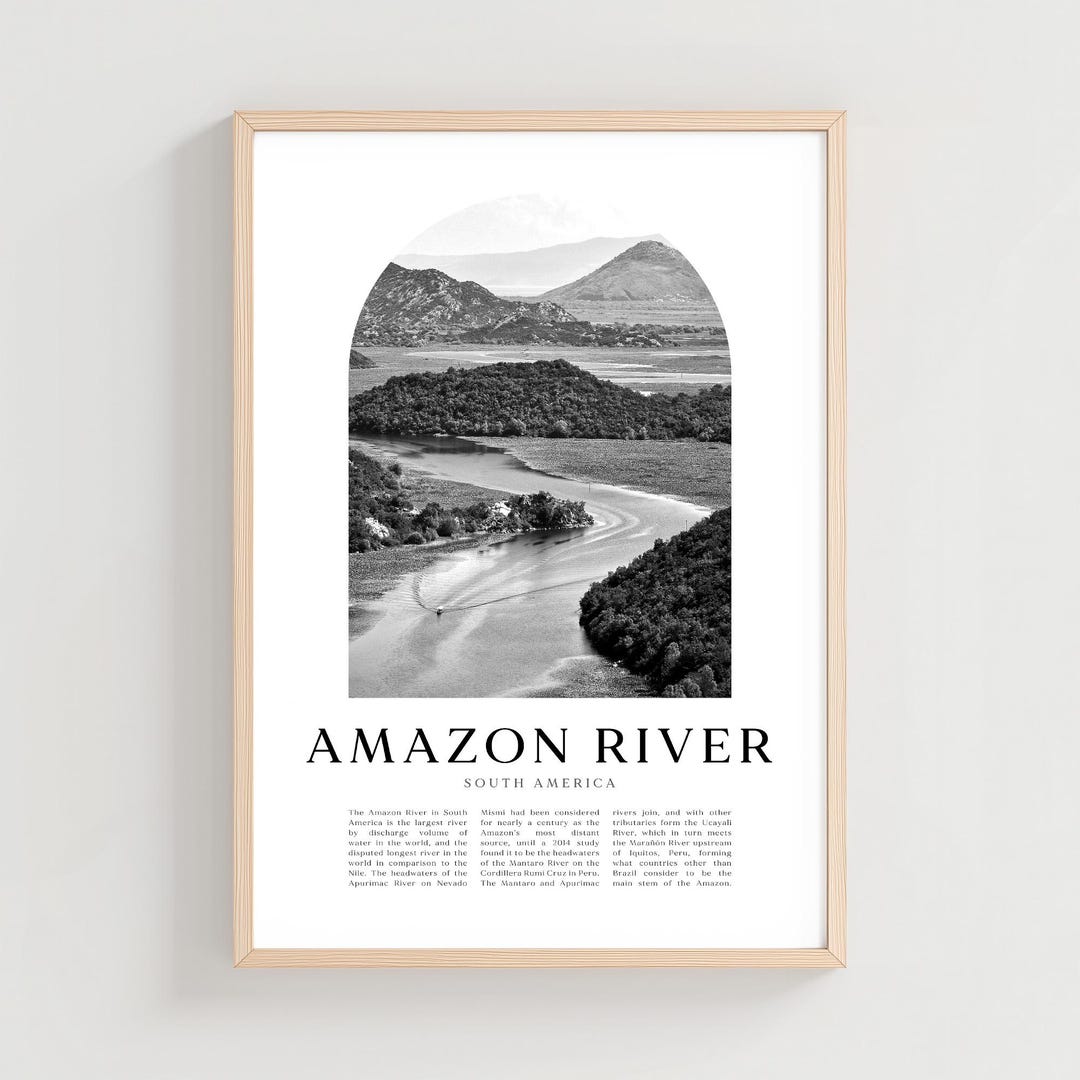 Amazon River Travel Poster, Amazon River Print, Amazon River Wall Art ...