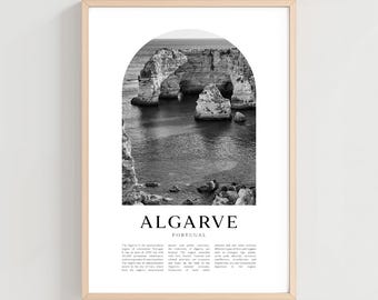 Algarve Travel Poster, Algarve Print, Algarve Wall Art, Travel Print, Portugal City Art, Algarve Gift, Portugal Decor | EU199M