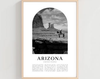 Arizona Travel Poster, Arizona Print, Arizona Wall Art, Travel Print, United States City Art, Arizona Gift, United States Decor | NA85M