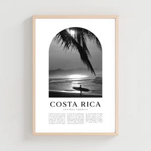 Costa Rica Travel Poster, Costa Rica Print, Costa Rica Wall Art, Central America City Art, Costa Rica Gift, Central America Decor | CE03M