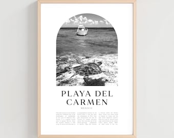 Playa del Carmen Travel Poster, Playa del Carmen Print, Playa del Carmen Wall Art, Travel Print, Mexico Art, Playa del Carmen Gift | NA194M