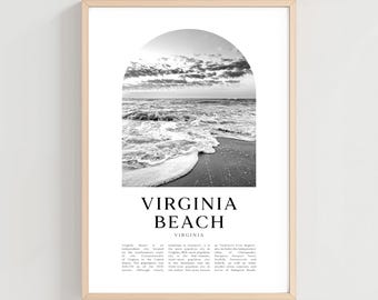 Virginia Beach reisposter, Virginia Beach print, Virginia Beach kunst aan de muur, reizen print, Virginia City Art, Virginia Beach cadeau | 39 miljoen dollar