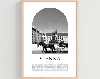 Vienna Travel Poster, Vienna Print, Vienna Wall Art, Travel Print, Austria City Art, Vienna Gift, Austria Decor | EU08M