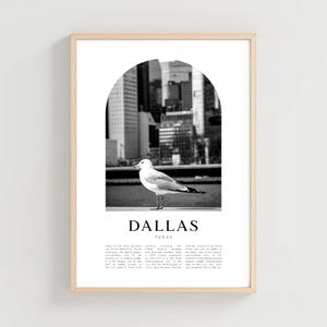 Dallas Travel Poster, Dallas Print, Dallas Wall Art, Travel Print, Texas City Art, Dallas Gift, Texas Decor | NA32M