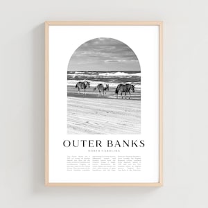 Outer Banks Travel Poster, Outer Banks Print, Outer Banks Wall Art, Travel Print, North Carolina City Art, Outer Banks Gift | NA360M