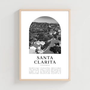 Santa Clarita Travel Poster, Santa Clarita Print, Santa Clarita Wall Art, Travel Print, California City Art, Santa Clarita Gift | US133M