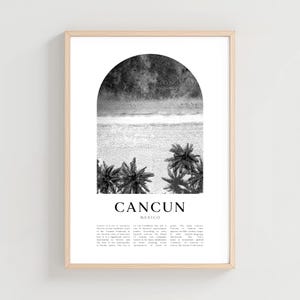 Cancun Travel Poster, Cancun Print, Cancun Wall Art, Travel Print, Mexico City Art, Cancun Gift, Mexico Decor | NA237M
