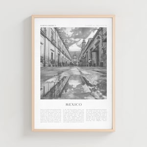 Póster de viaje de México, impresión vintage de México, arte mural de México, arte urbano retro de México, regalo de México, decoración bohemia de Norteamérica / NA192
