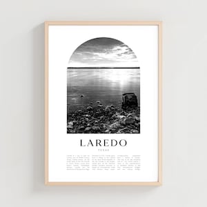 Laredo Travel Poster, Laredo Print, Laredo Wall Art, Travel Print, Texas City Art, Laredo Gift, Texas Decor | US80M