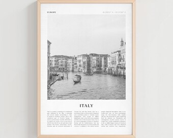 Italy Travel Poster, Italy Vintage Print, Italy Wall Art, Europe Retro City Art, Italy Gift, Europe Boho Decor | EU55