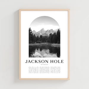 Jackson Hole Travel Poster, Jackson Hole Print, Jackson Hole Art, Travel Print, Wyoming City Art, Jackson Hole Gift, Wyoming Decor | NA43M