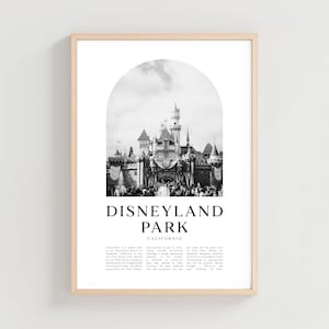 Disneyland Park Travel Poster, Disneyland Print, Disneyland Wall Art, Travel Print, California City Art, California Decor | NA17M