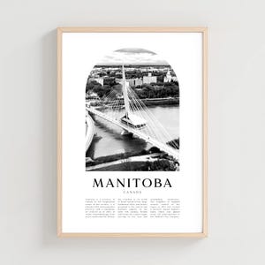 Manitoba Travel Poster, Manitoba Print, Manitoba Wall Art, Travel Print, Canada City Art, Manitoba Gift, Canada Decor | NA242M