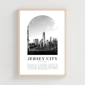 Jersey City Travel Poster, Jersey Print, Jersey Wall Art, Travel Print, New Jersey City Art, Jersey Gift, New Jersey Decor | US74M