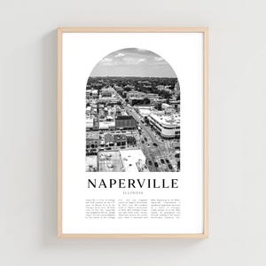 Naperville Travel Poster, Naperville Print, Naperville Wall Art, Travel Print, Illinois City Art, Naperville Gift, Illinois Decor | US176M