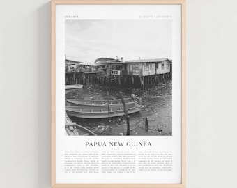 Papua New Guinea Travel Poster, Papua New Guinea Vintage Print, Oceania Retro Wall Art, Papua New Guinea Gift, Oceania Boho Decor | CN23