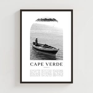 Cape Verde Travel Poster, Cape Verde Print, Cape Verde Wall Art, Travel Print, Africa City Art, Cape Verde Gift, Africa Decor | AF37M