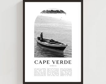 Cape Verde Travel Poster, Cape Verde Print, Cape Verde Wall Art, Travel Print, Africa City Art, Cape Verde Gift, Africa Decor | AF37M