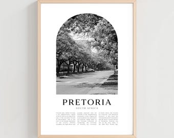 Pretoria Travel Poster, Pretoria Print, Pretoria Wall Art, Travel Print, South Africa City Art, Pretoria Gift, South Africa Decor | AF107M