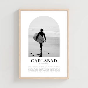 Carlsbad Travel Poster, Carlsbad Print, Carlsbad Wall Art, Travel Print, California City Art, Carlsbad Gift, California Decor | US244M