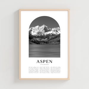 Aspen Travel Poster, Aspen Print, Aspen Wall Art, Travel Print, Colorado City Art, Aspen Gift, Colorado Decor | NA39M