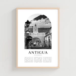 Antigua Travel Poster, Antigua Print, Antigua Wall Art, Travel Print, Guatemala City Art, Antigua Gift, Guatemala Decor | CE19M