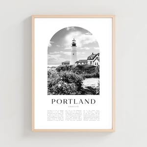 Portland Travel Poster, Portland Print, Portland Wall Art, Travel Print, Oregon City Art, Portland Gift, Oregon Decor | NA36M