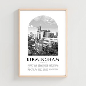 Birmingham Travel Poster, Birmingham Print, Birmingham Wall Art, Travel Print, Alabama City Art, Birmingham Gift, Alabama Decor | US101M