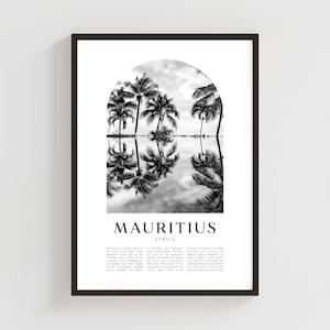 Mauritius Travel Poster, Mauritius Print, Mauritius Wall Art, Travel Print, Africa City Art, Mauritius Gift, Africa Decor | AF74M