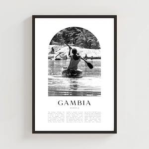 Gambia Travel Poster, Gambia Print, Gambia Wall Art, Travel Print, Africa City Art, Gambia Gift, Africa Decor | AF47M