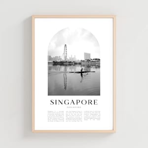Singapore Travel Poster, Singapore Print, Singapore Wall Art, Travel Print, Singapore City Art, Singapore Gift, Singapore Decor | AS169M