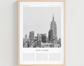 New York Travel Poster, New York Vintage Print, New York Wall Art, New York Retro City Art, New York Gift, New York Boho Decor | NA03