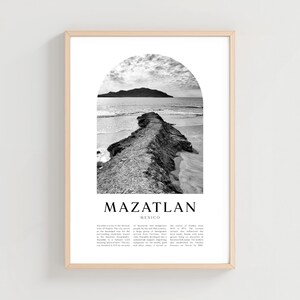 Mazatlan Travel Poster, Mazatlan Print, Mazatlan Wall Art, Travel Print, Mexico City Art, Mazatlan Gift, Mexico Decor | NA210M