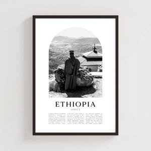 Ethiopia Travel Poster, Ethiopia Print, Ethiopia Wall Art, Travel Print, Africa City Art, Ethiopia Gift, Africa Decor | AF11M
