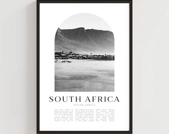 South Africa Travel Poster, South Africa Print, South Africa Wall Art, Travel Print, Africa City Art,South Africa Gift,Africa Decor | AF106M