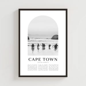 Affiche de voyage Le Cap, impression Le Cap, art mural Le Cap, impression voyage, art de la ville d&#39;Afrique du Sud, cadeau Cape Town, Afrique du Sud Decor | AF110M