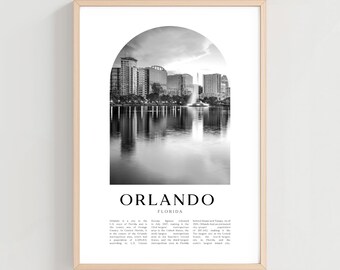 Orlando  Travel Poster, Orlando  Print, Orlando  Wall Art, Travel Print, Florida City Art, Orlando  Gift, Florida Decor | NA11M